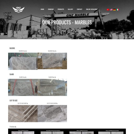 GNZ Marble Kurumsal Web Sitesi