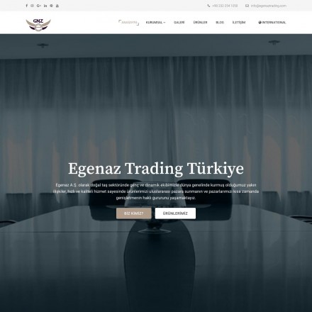 Egenaz Trading Kurumsal Web Sitesi