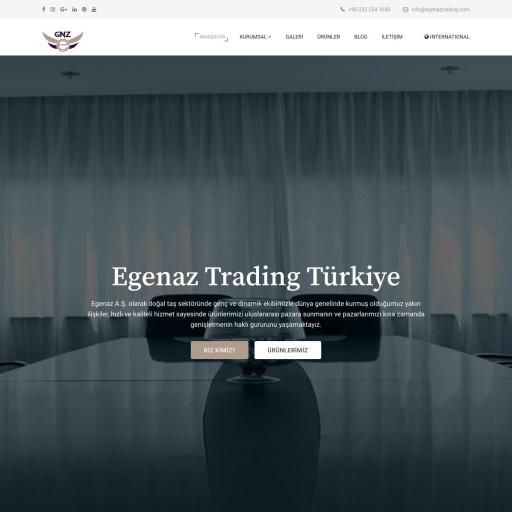 Egenaz Trading Kurumsal Web Sitesi