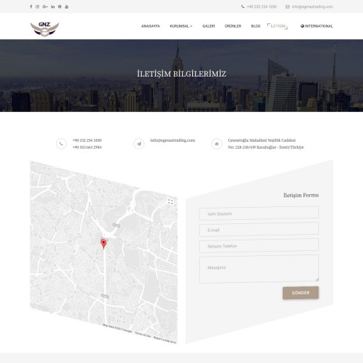 Egenaz Trading Kurumsal Web Sitesi