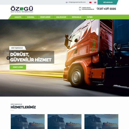 Öz-Gü Ağır Taşımacılık Websitesi