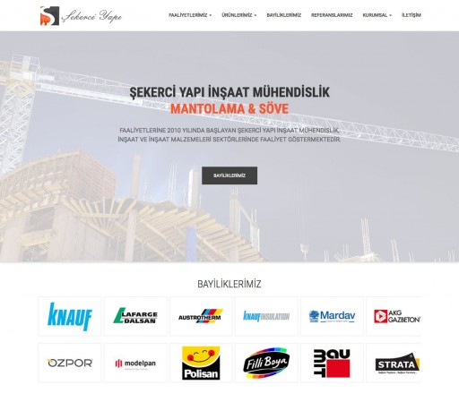 Şekerci Yapı Ltd. Şti. E-Ticaret Web Sitesi