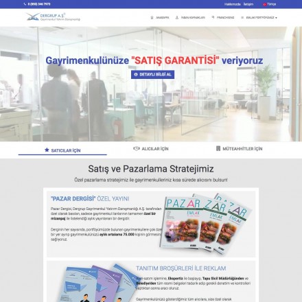 Dergrup Gayrimenkul Kurumsal Web Sitesi