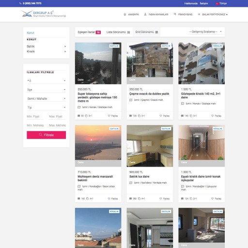 Dergrup Gayrimenkul Kurumsal Web Sitesi