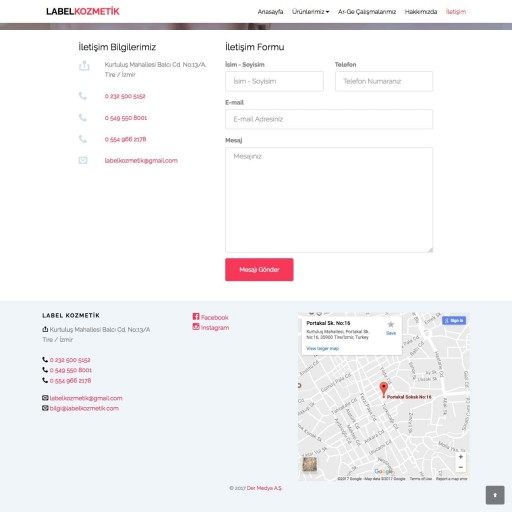 Label Kozmetik E-Ticaret Web Sitesi