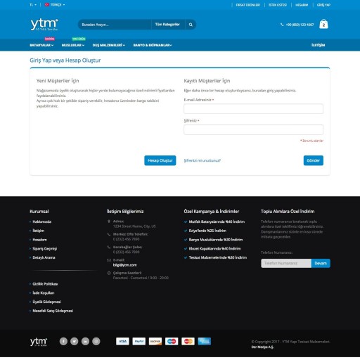 YTM E-Ticaret Portalı
