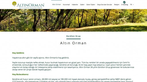 Altın Orman Kurumsal Websitesi