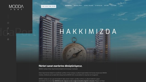 Modda Port İnşaat Projesi Websitesi