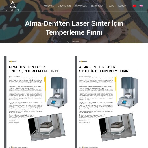 Alma-Dent Kurumsal Websitesi