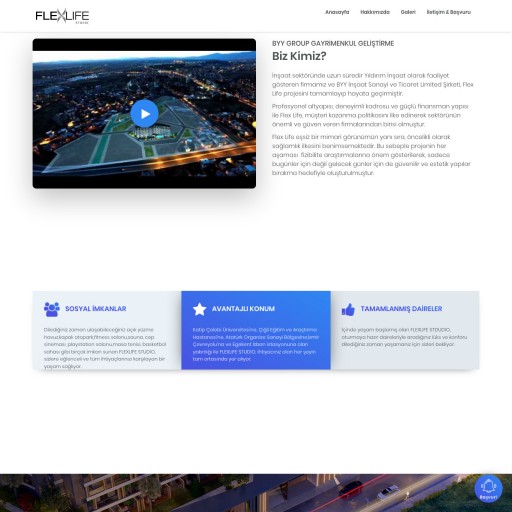 Flexlife Studio İnşaat Projesi Landing Page