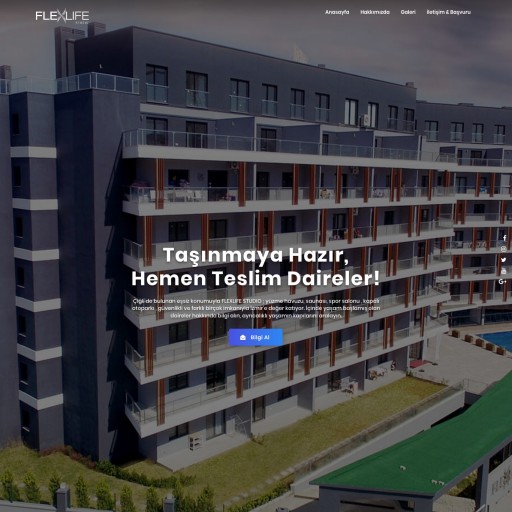 Flexlife Studio İnşaat Projesi Landing Page