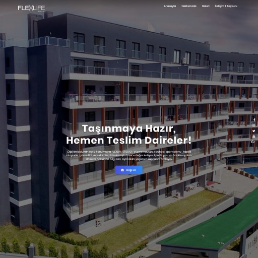 Flexlife Studio İnşaat Projesi Landing Page