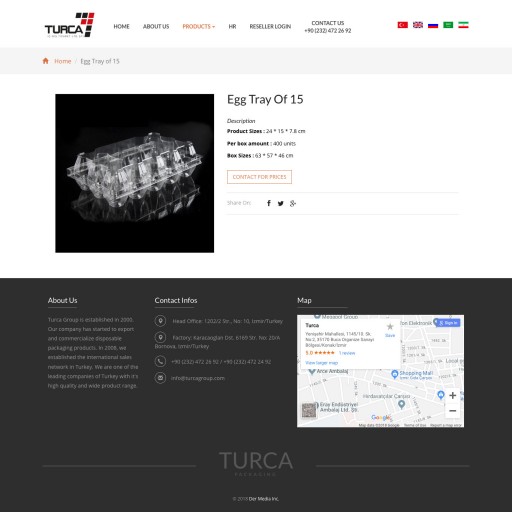 Turca Ambalaj Uluslararası E-Ticaret Websitesi